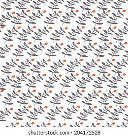 seamless pattern with flowers in retro style/ vector