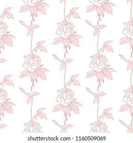 Seamless pattern with flowers roses