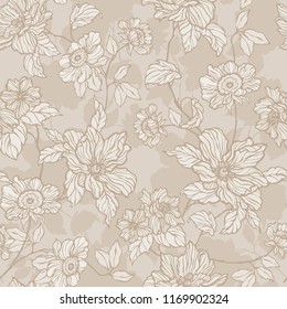 Seamless pattern with flowers roses