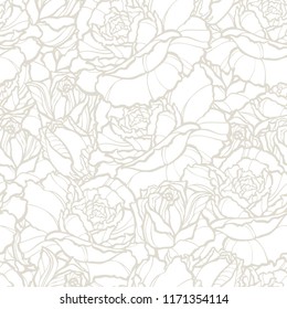 Seamless pattern with flowers roses