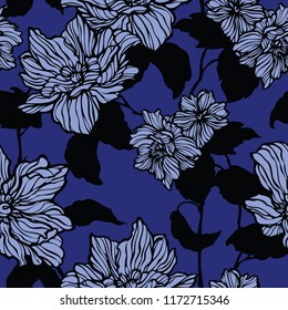 Seamless pattern with flowers roses