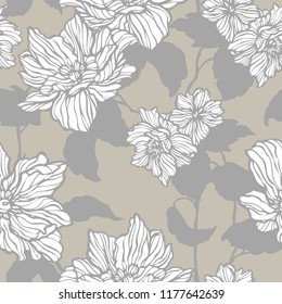 Seamless pattern with flowers roses