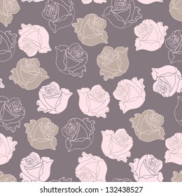 Seamless pattern with flowers roses.