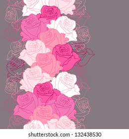 Seamless pattern with flowers roses.