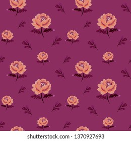 Seamless pattern with flowers roses.
