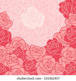 Seamless pattern with flowers roses.