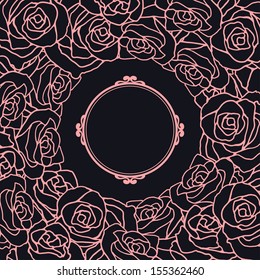 Seamless pattern with flowers roses.