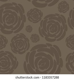 Seamless pattern with flowers roses vector.