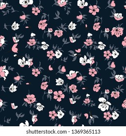 Seamless pattern with flowers. Spring floral texture