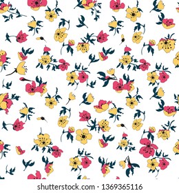 Seamless pattern with flowers. Spring floral texture