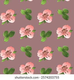 Seamless pattern of flowers, spring, summer, smell, beauty, design for fabric, vector