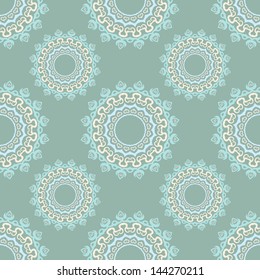 seamless pattern with flowers stars
