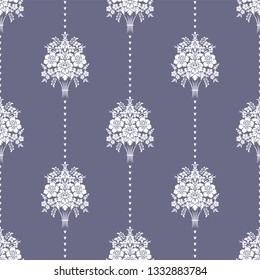 
seamless pattern of flowers in the style of damask