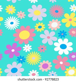 Patrón sin fisuras de flores en varios colores y Formas.