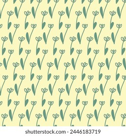 Seamless pattern with flowers vector