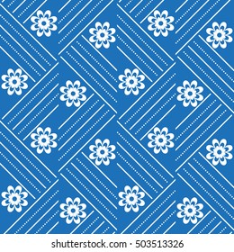 Seamless pattern with flowers. Vector art.
