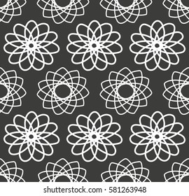 Seamless pattern with flowers. Vector art.
