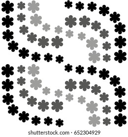 Seamless pattern with flowers. Vector art.