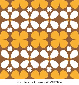 Seamless pattern with flowers. Vector art.
