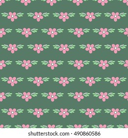 Seamless pattern with flowers. Vector background for fabric and decor.