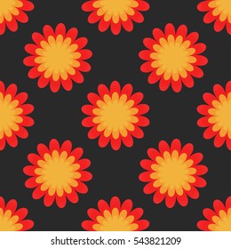 Seamless pattern with flowers, Vector background