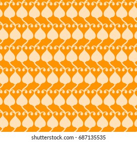 Seamless pattern with flowers. Vector background in scandinavian style
