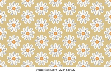 Seamless pattern with flowers, vector EPS 10