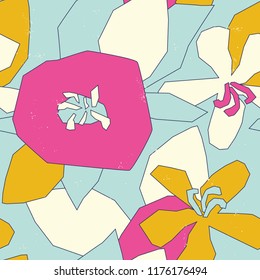 Seamless pattern with flowers. Vector EPS10.