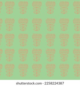Seamless pattern with flowers. Vector file for designs.