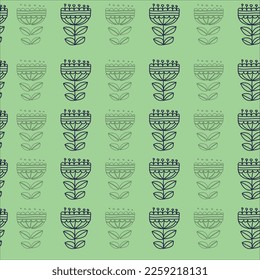 Seamless pattern with flowers. Vector file for designs.