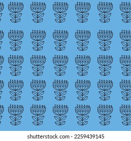 Seamless pattern with flowers. Vector file for designs.
