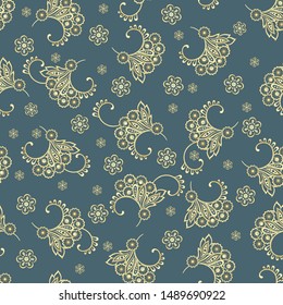 Seamless pattern with  flowers. Vector Floral Illustration