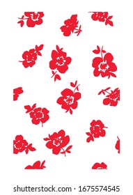 Seamless pattern with flowers. vector floral background.