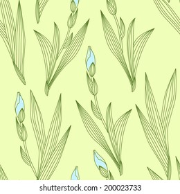 Seamless pattern with flowers. vector floral