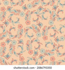 Seamless pattern with flowers. Vector Floral Illustration