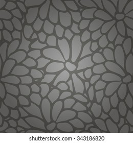 Seamless pattern with flowers, vector floral illustration in vintage style