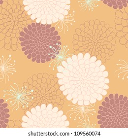 Seamless pattern with flowers. Vector illustration