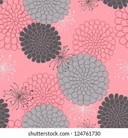 Patrón sin foco con flores. Ilustración del vector