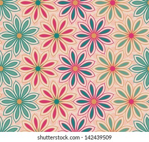 Seamless pattern with flowers. Vector illustration for your design