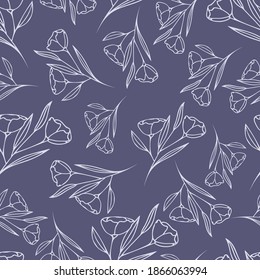 
Seamless pattern with flowers. Vector illustration.