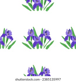 Ilustración vectorial de flores sin foco. El interminable patrón de repetición sin fisuras evocó el ritmo del sentido y el movimiento La belleza infinita de las flores de patrón sin fisuras simbolizan la vida del ciclo eterno