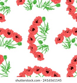 Seamless pattern flowers vector illustration. The seamless design evoked sense endless possibilities The infinite variations seamless pattern flowers fascinated eye The art piece showcased intricacies