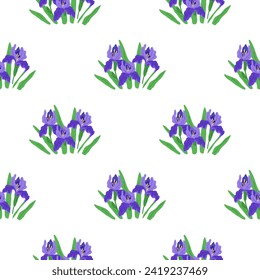 Seamless pattern flowers vector illustration. The continual repetition seamless pattern added depth and complexity to design The unending charm seamless background created serene and tranquil