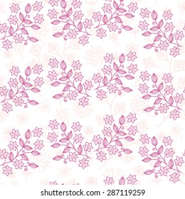 Seamless pattern with flowers. Vector illustration.