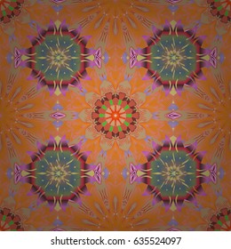 Seamless pattern with flowers. Vector ornate zentangle texture, endless pattern with abstract flowers. Seamless pattern can be used for wallpaper, web page background, surface textures.