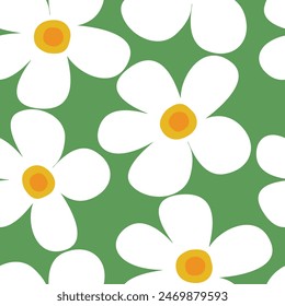 Seamless pattern with flowers. Vector repeating texture. Perfect for printing on fabric or gift paper.