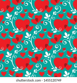 Seamless pattern with flowers. Vector romantic illustration. Design element for fabric, wallpaper or wrapping paper.