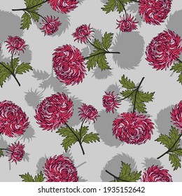 Seamless pattern of flowers. Vector stock illustration eps10. Hand drawing