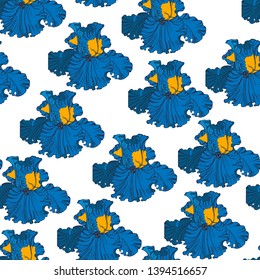 seamless pattern , flowers ,vector,hand drawing