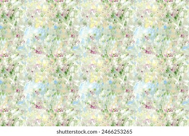 seamless pattern flowers in vectors form and leaves.  floral background for wrapping paper, textile fabric, 